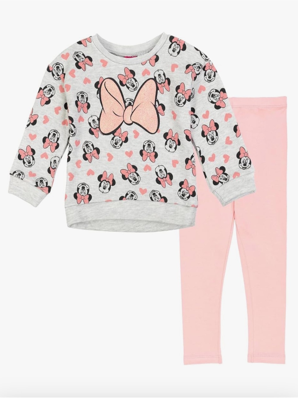 Disney Minnie Mouse Fleece Sweatshirt and Leggings Outfit Set